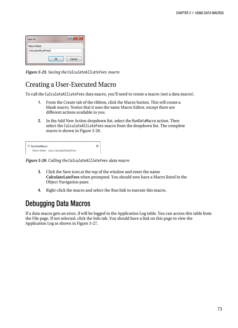 image for page Using data macros
