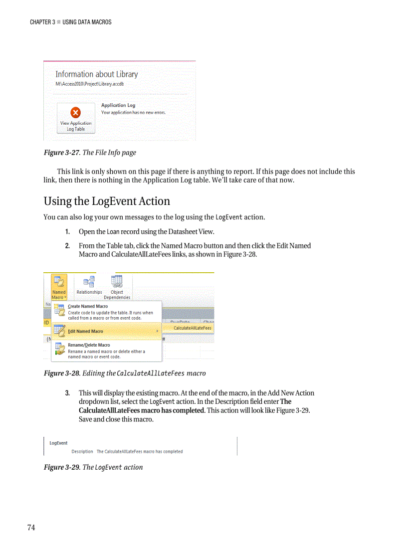 image for page Using data macros