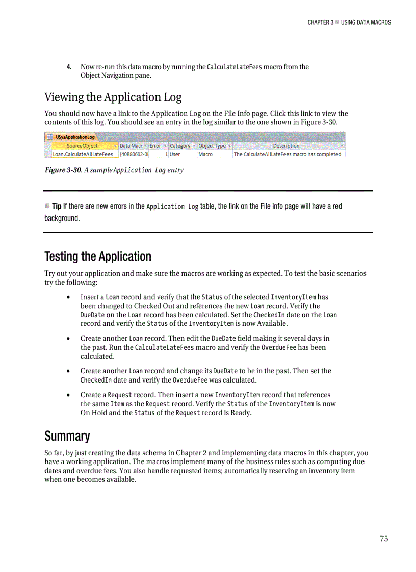 image for page Using data macros