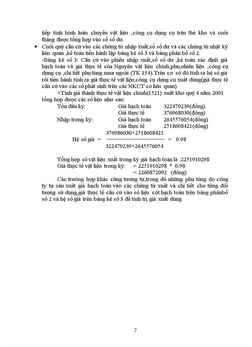 image for page Công tác hạch toán vật liệu và công cụ dụng cụ của Công ty cổ phần may Nam Hà