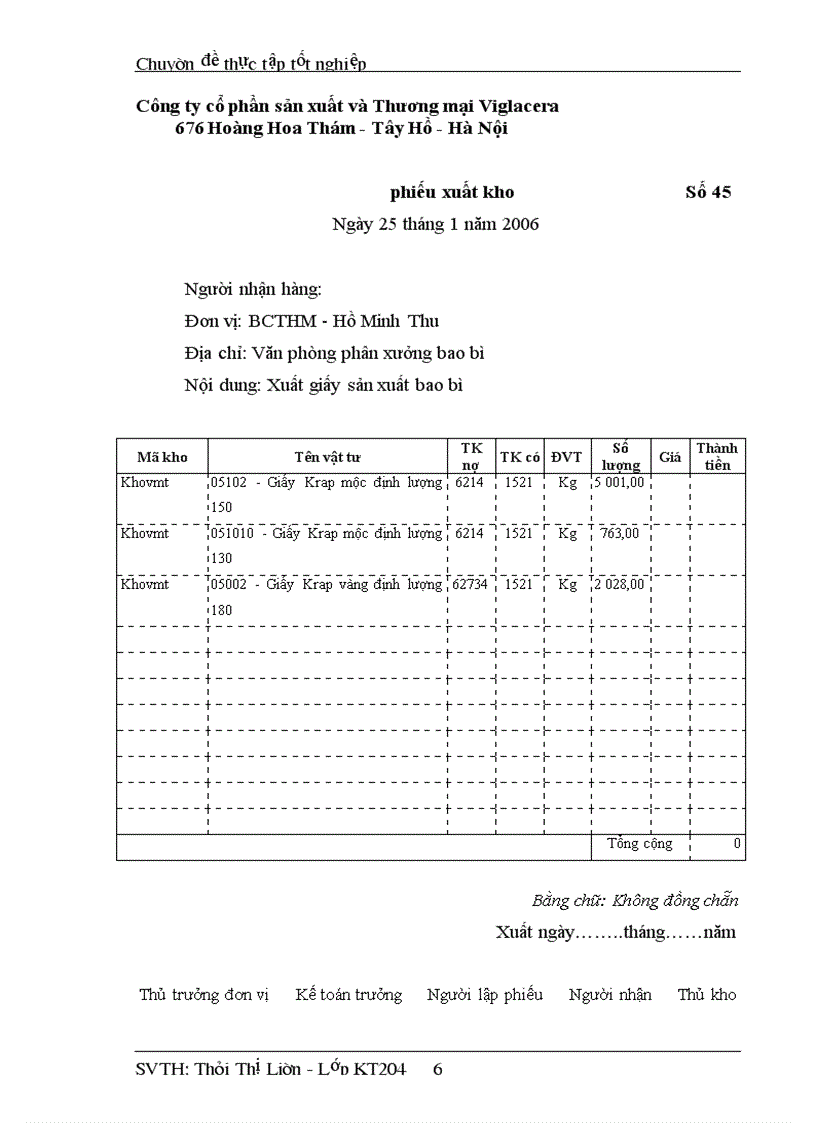 image for page Thực trạng kế toán tập hợp chi phí sản xuất và tính giá thành sản xuất tại Công ty cổ phần sản xuất và thương mại Vigracera