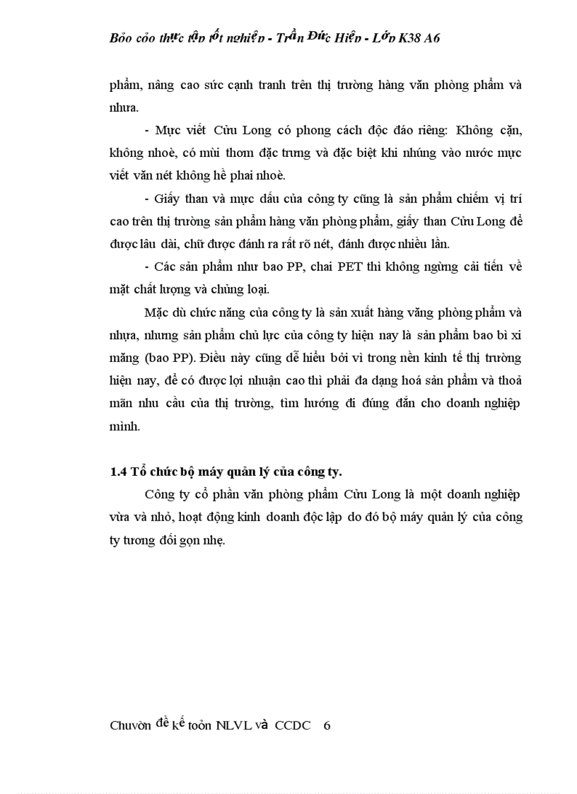 image for page Thực tế công tác kế toán nguyên liệu vật liệu tại công ty cổ phần VPP cửu long