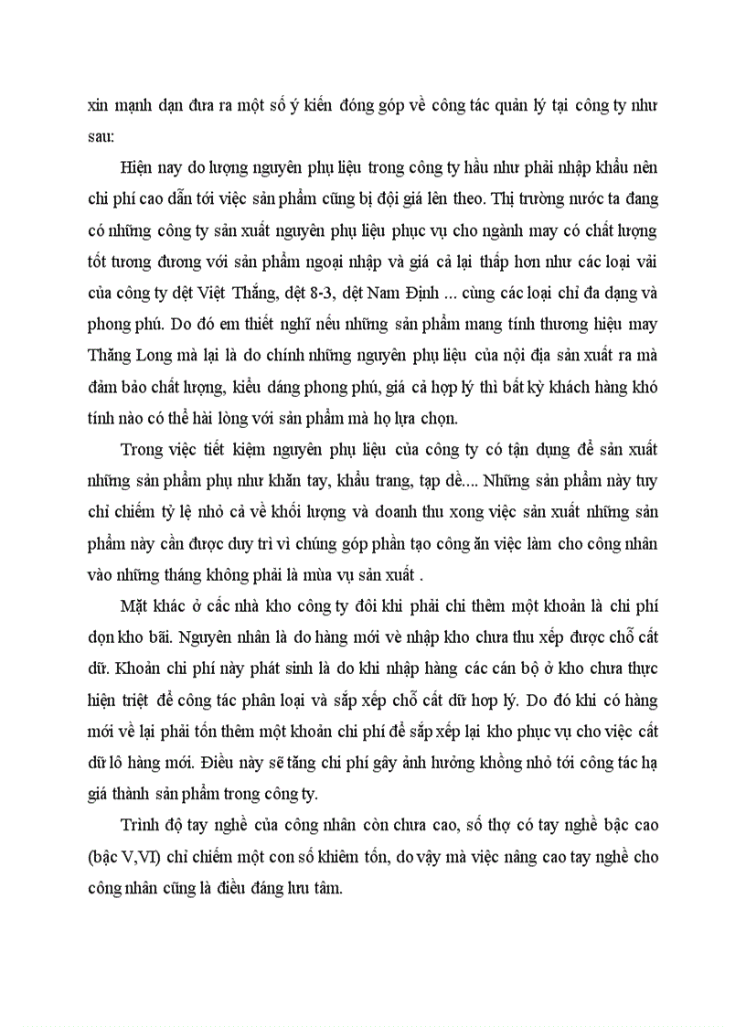 image for page Một số kiến nghị nhằm hoàn thiện công tác quản lý vật tư tại công ty may chiến thắng