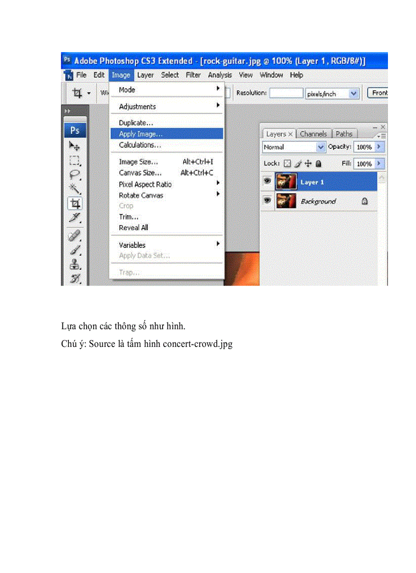 image for page Ghép lồng 2 hình sử dụng Apply Image