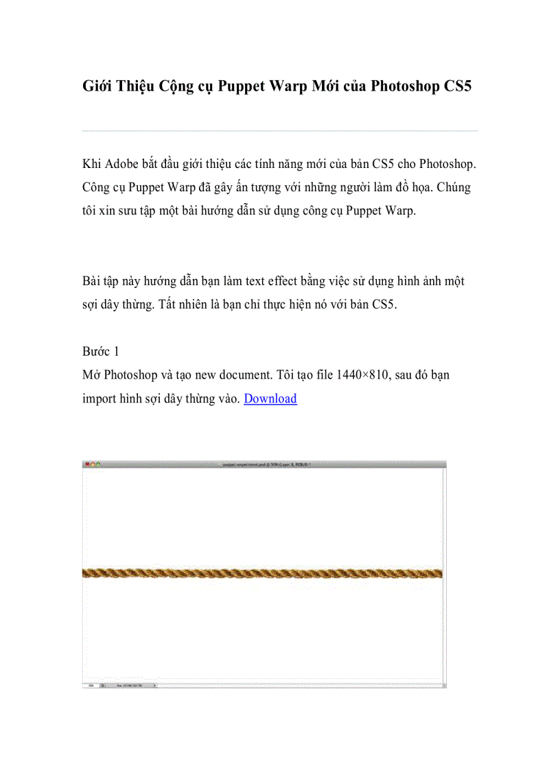 image for page Giới Thiệu Cộng cụ Puppet Warp Mới của Photoshop CS5