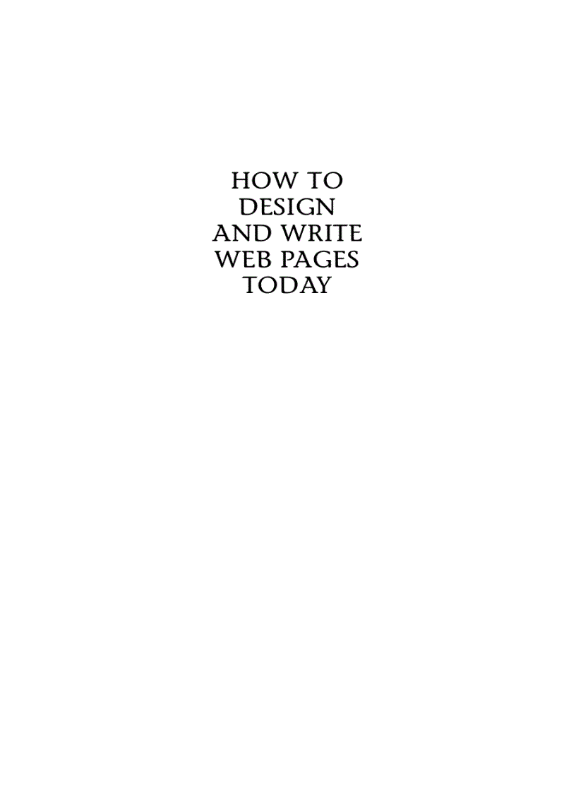 image for page How to design and write web pages today