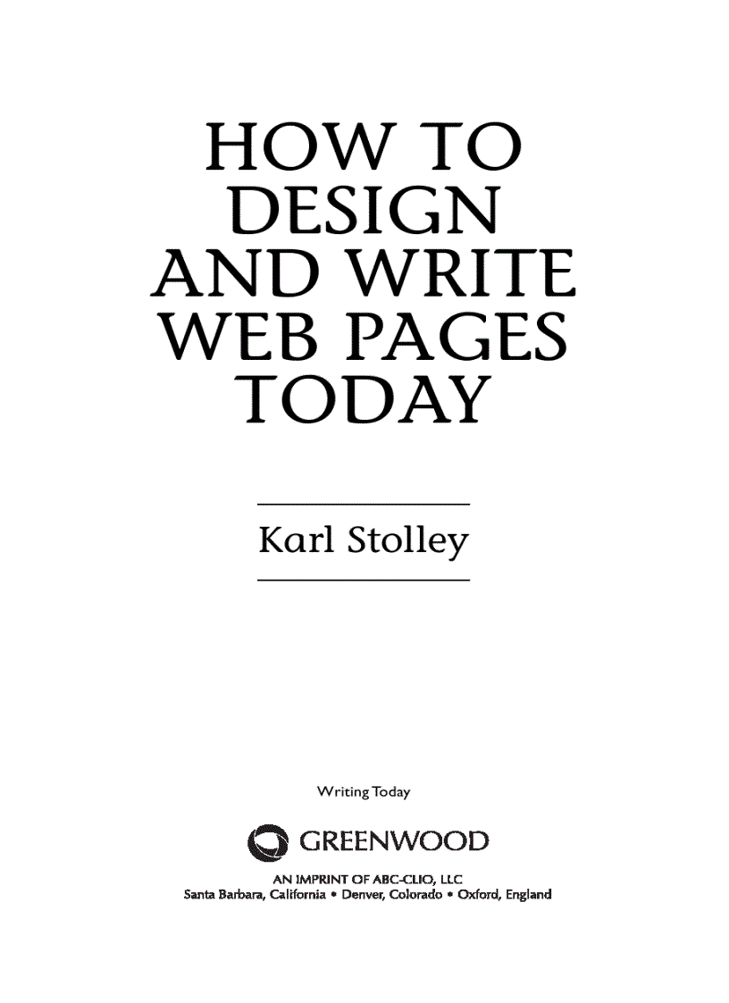 image for page How to design and write web pages today