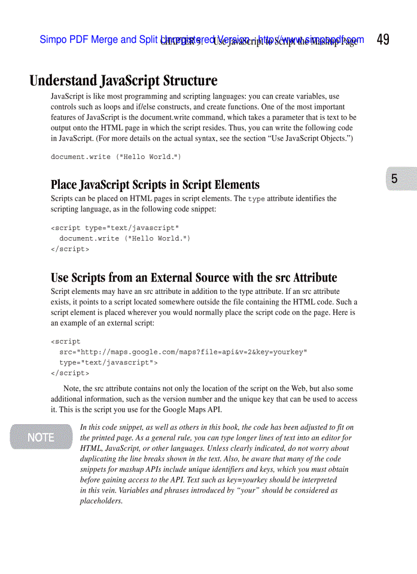 image for page Use JavaScript to Script the Mashup Page