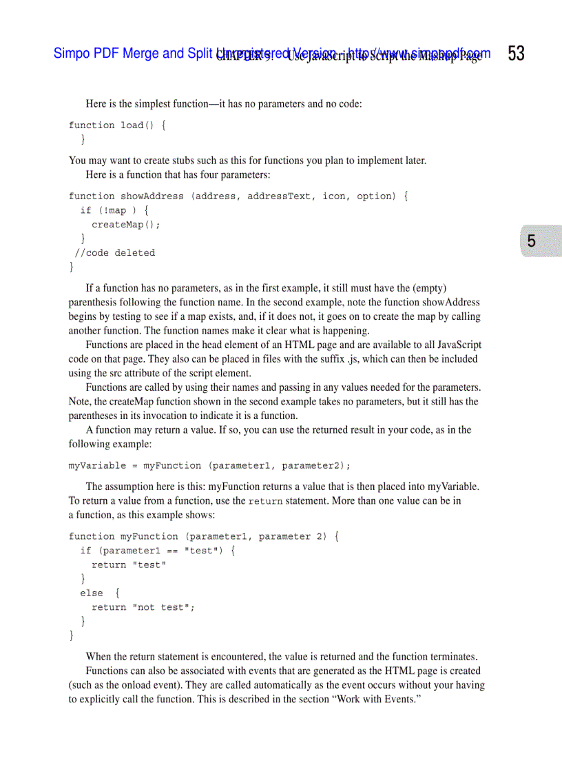 image for page Use JavaScript to Script the Mashup Page
