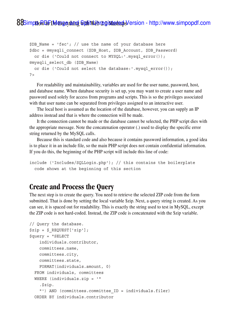 image for page Use MySQL with PHP to Retrieve Mashup Data