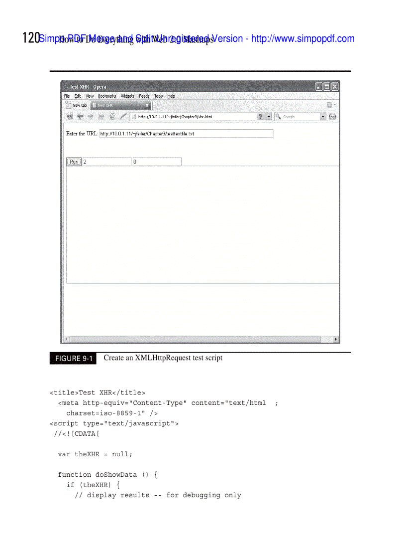 image for page Use XHTML to Structure the Mashup Pages