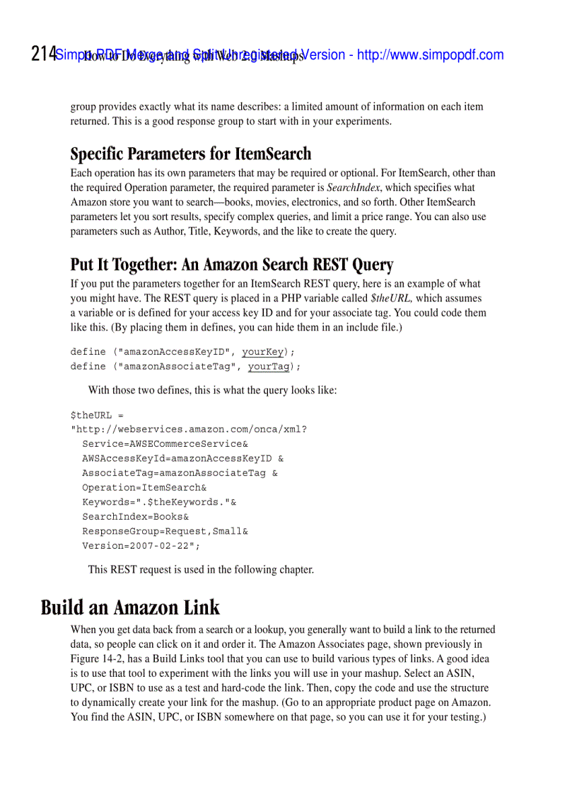 image for page Build a Mashup to Search Amazon and Google at the Same Time