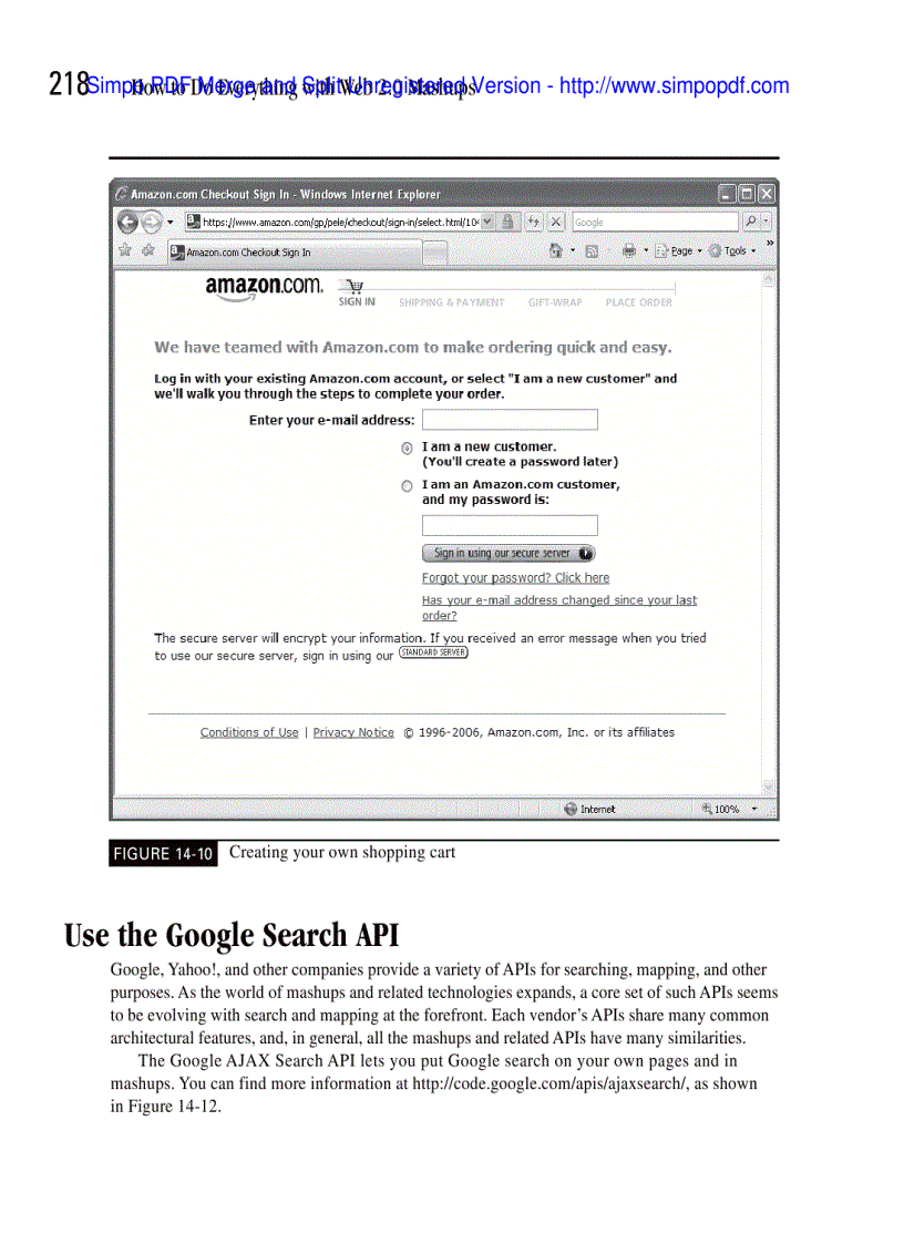 image for page Build a Mashup to Search Amazon and Google at the Same Time