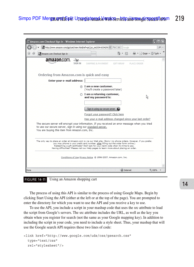 image for page Build a Mashup to Search Amazon and Google at the Same Time