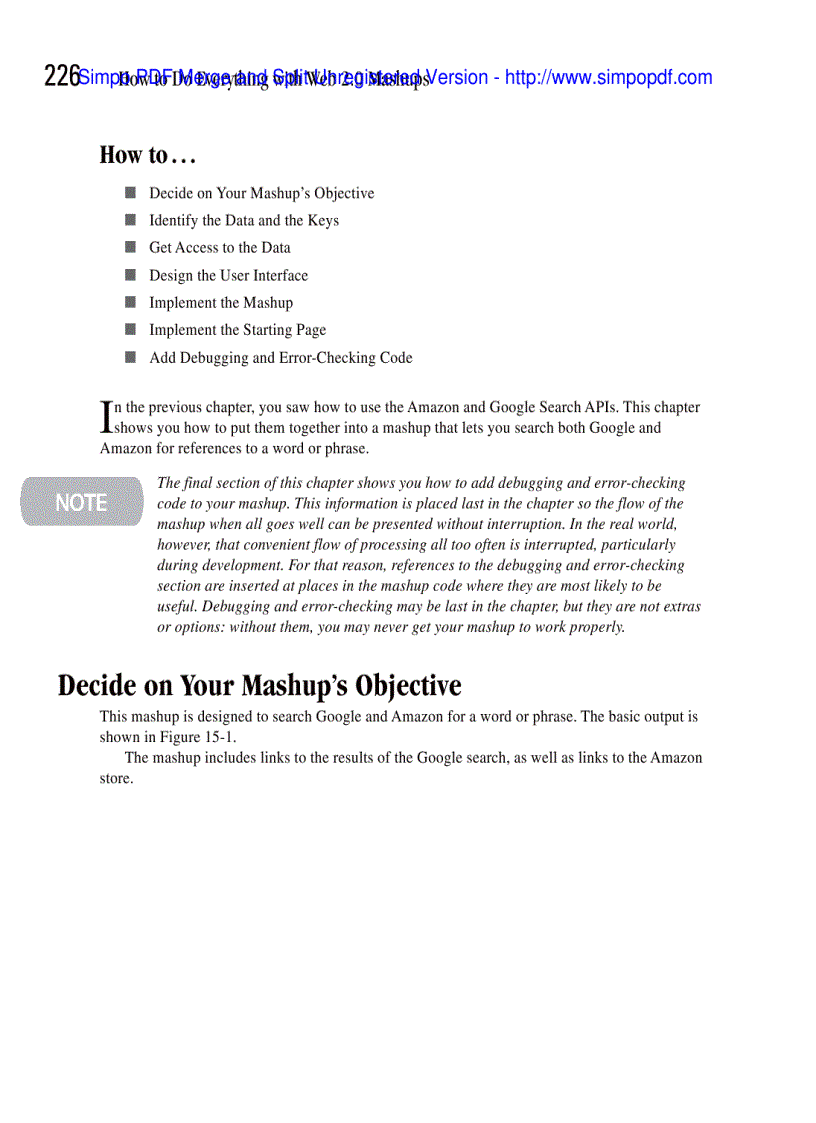 image for page Build a Mashup to Search Amazon and Google at the Same Time
