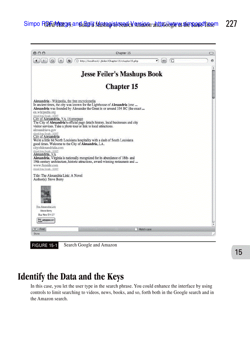image for page Build a Mashup to Search Amazon and Google at the Same Time