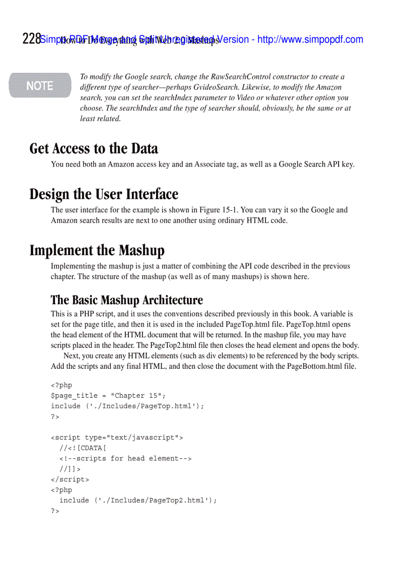 image for page Build a Mashup to Search Amazon and Google at the Same Time