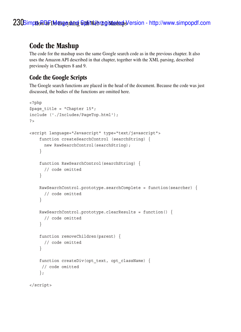 image for page Build a Mashup to Search Amazon and Google at the Same Time