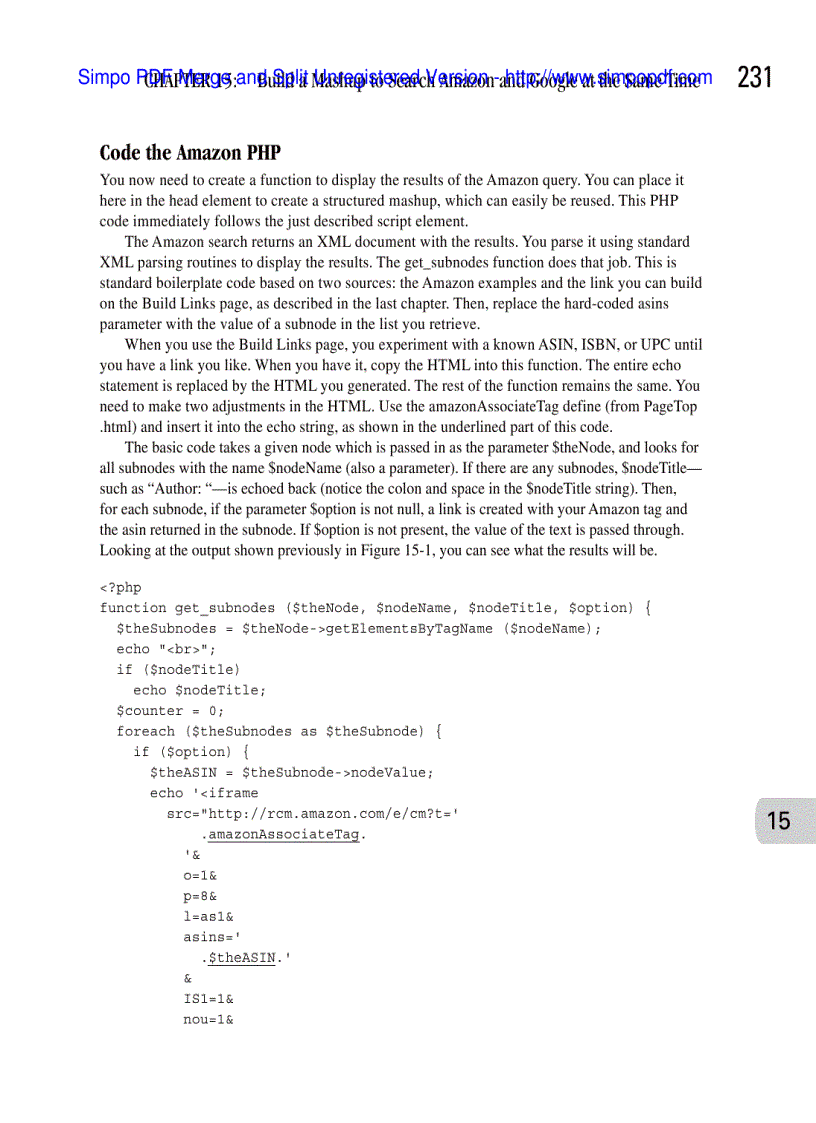 image for page Build a Mashup to Search Amazon and Google at the Same Time