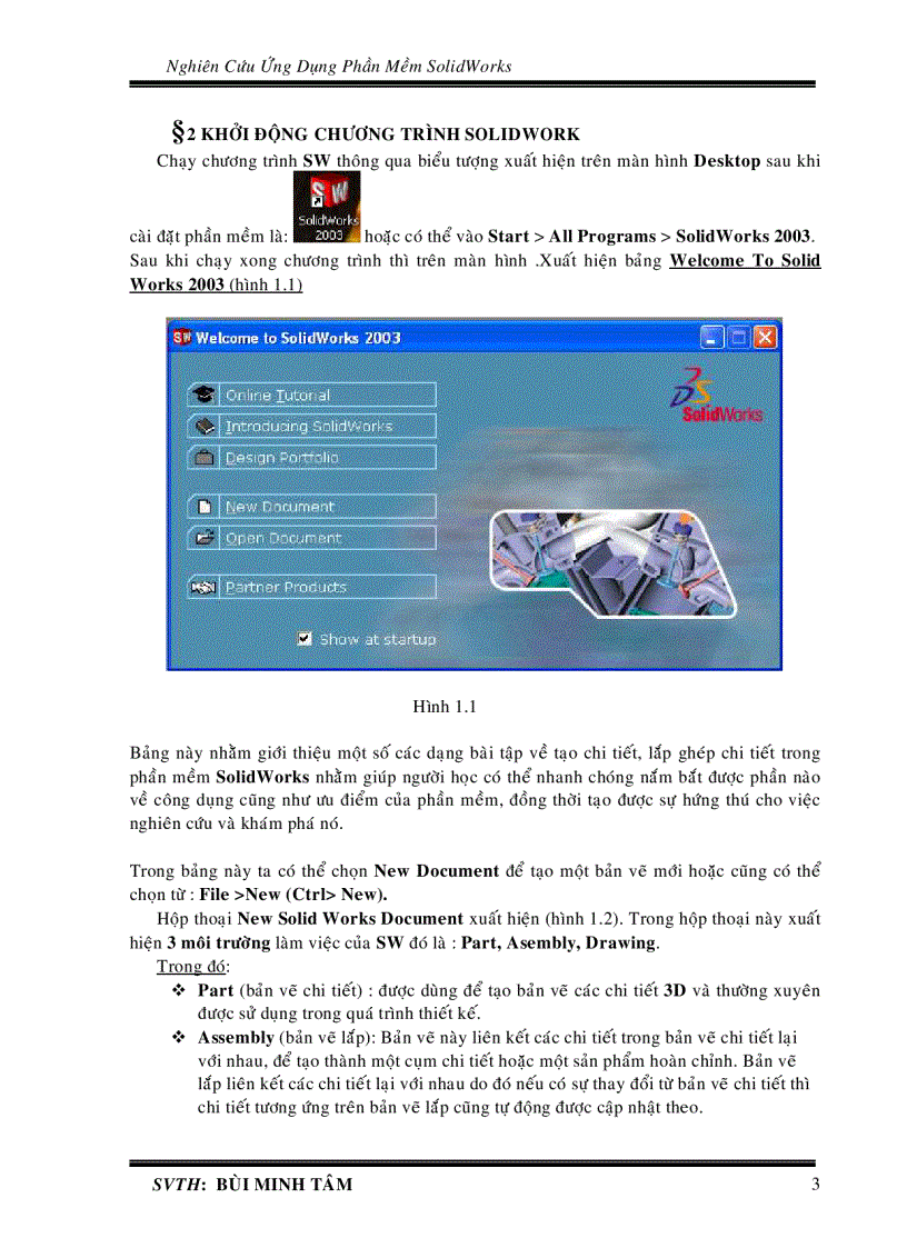 image for page Giới thiệu phần mêm Solidwork