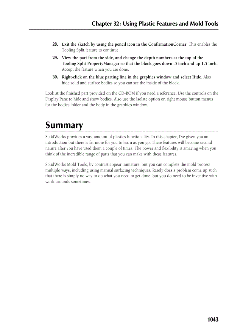 image for page Using Plastic Features and Mold Tools