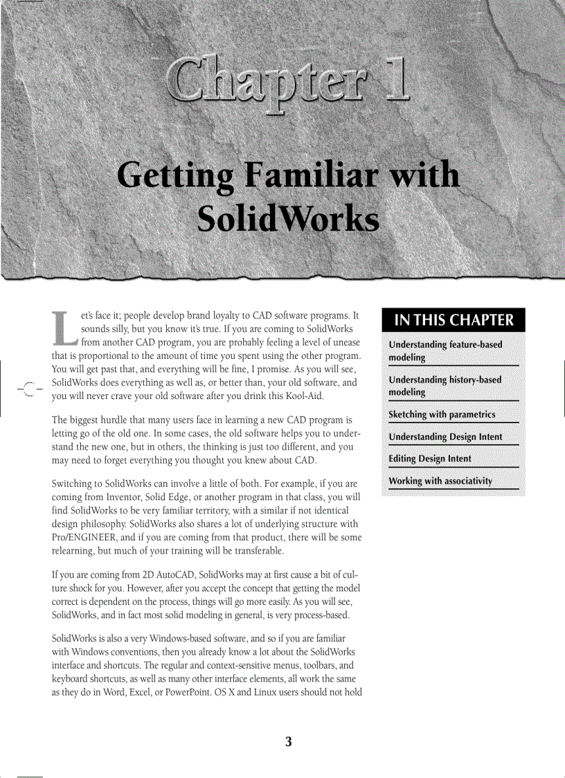 image for page Getting Familiar with SolidWorks