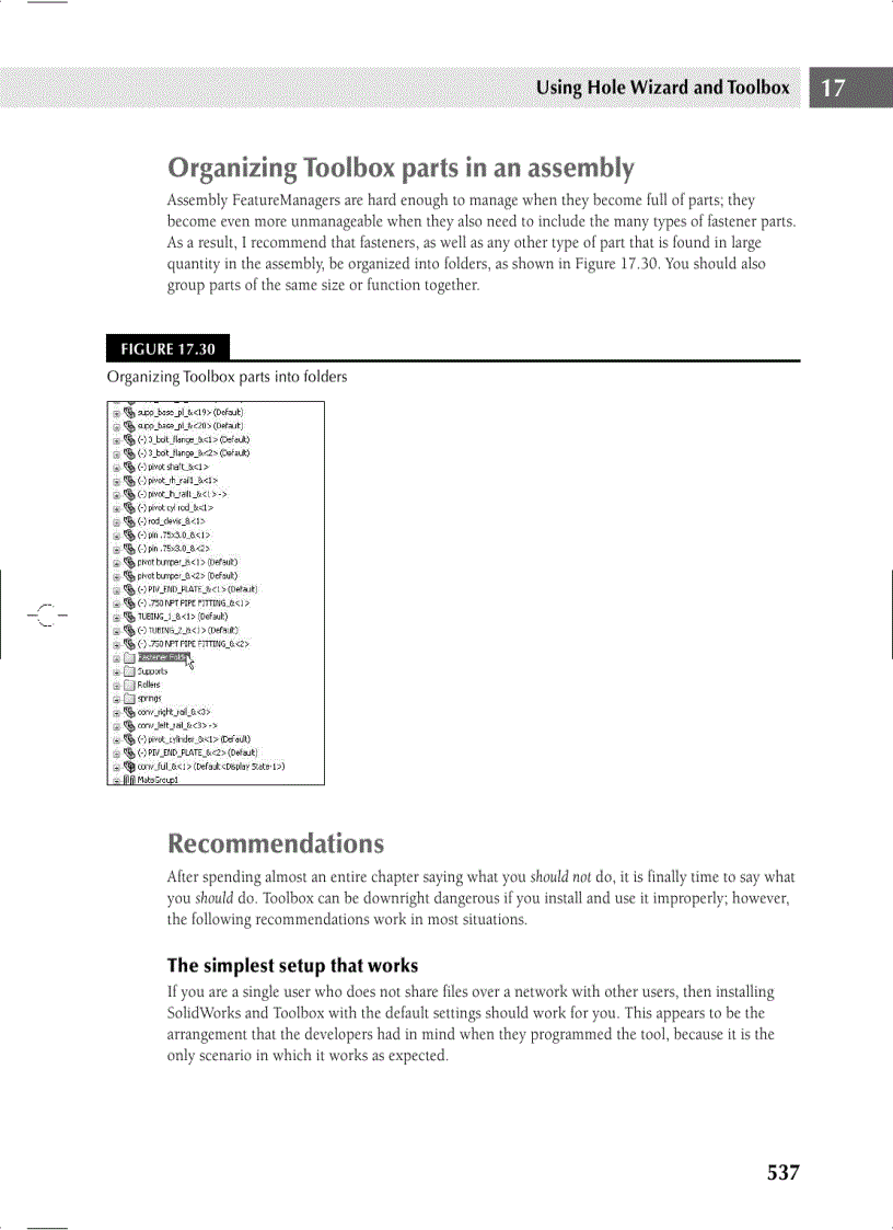 image for page Using Hole Wizard and Toolbox