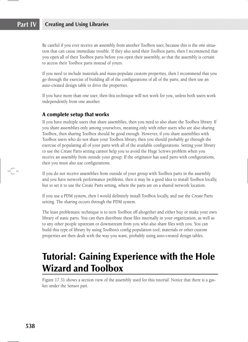 image for page Using Hole Wizard and Toolbox