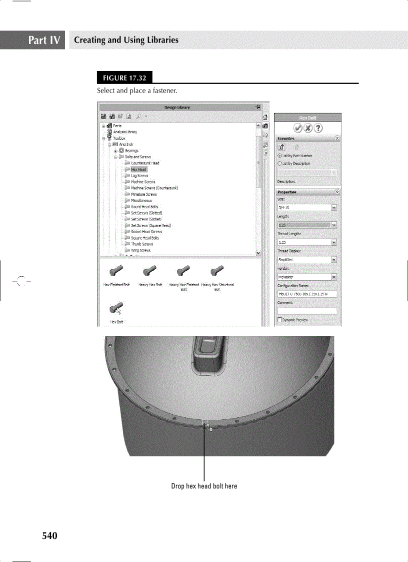 image for page Using Hole Wizard and Toolbox