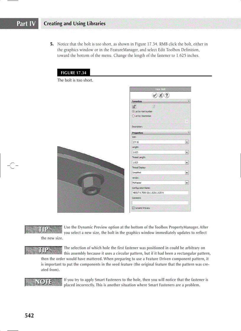 image for page Using Hole Wizard and Toolbox