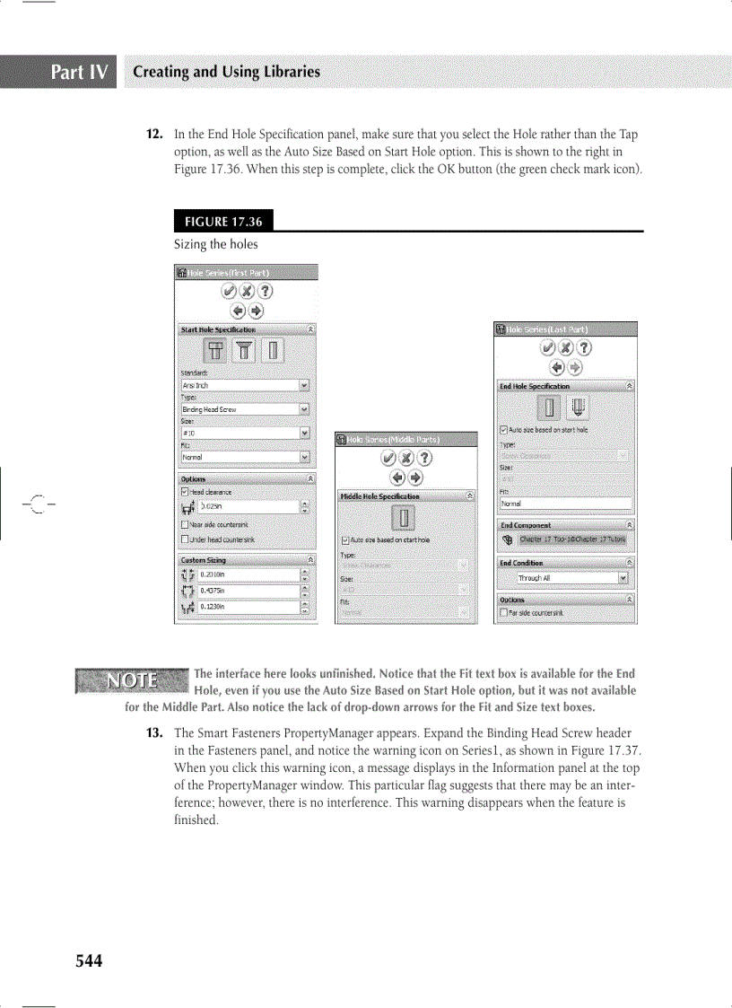image for page Using Hole Wizard and Toolbox