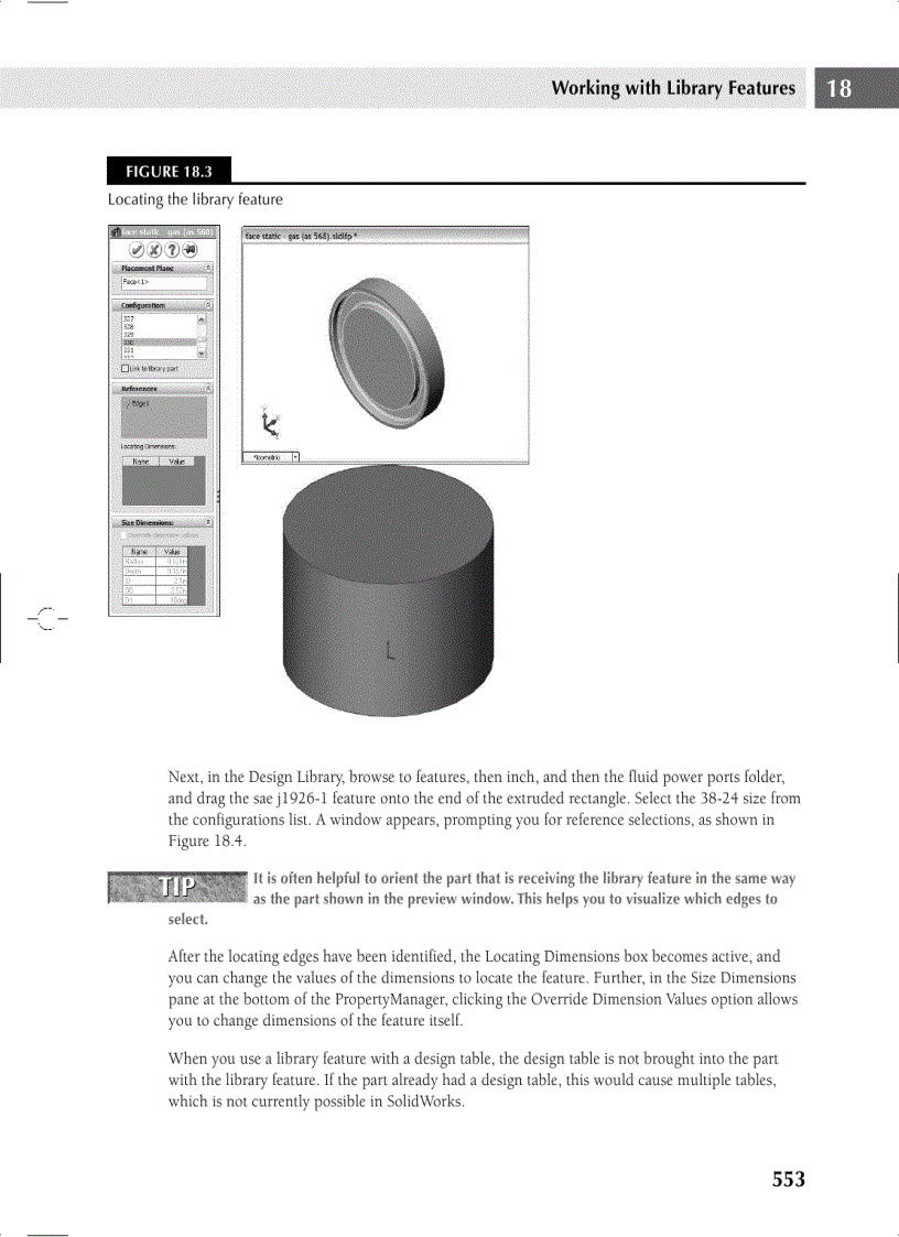 image for page Using Hole Wizard and Toolbox