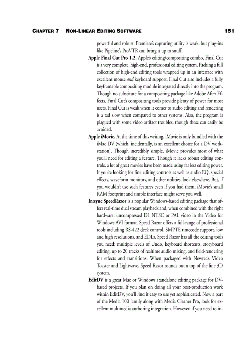 image for page Non linear editing software