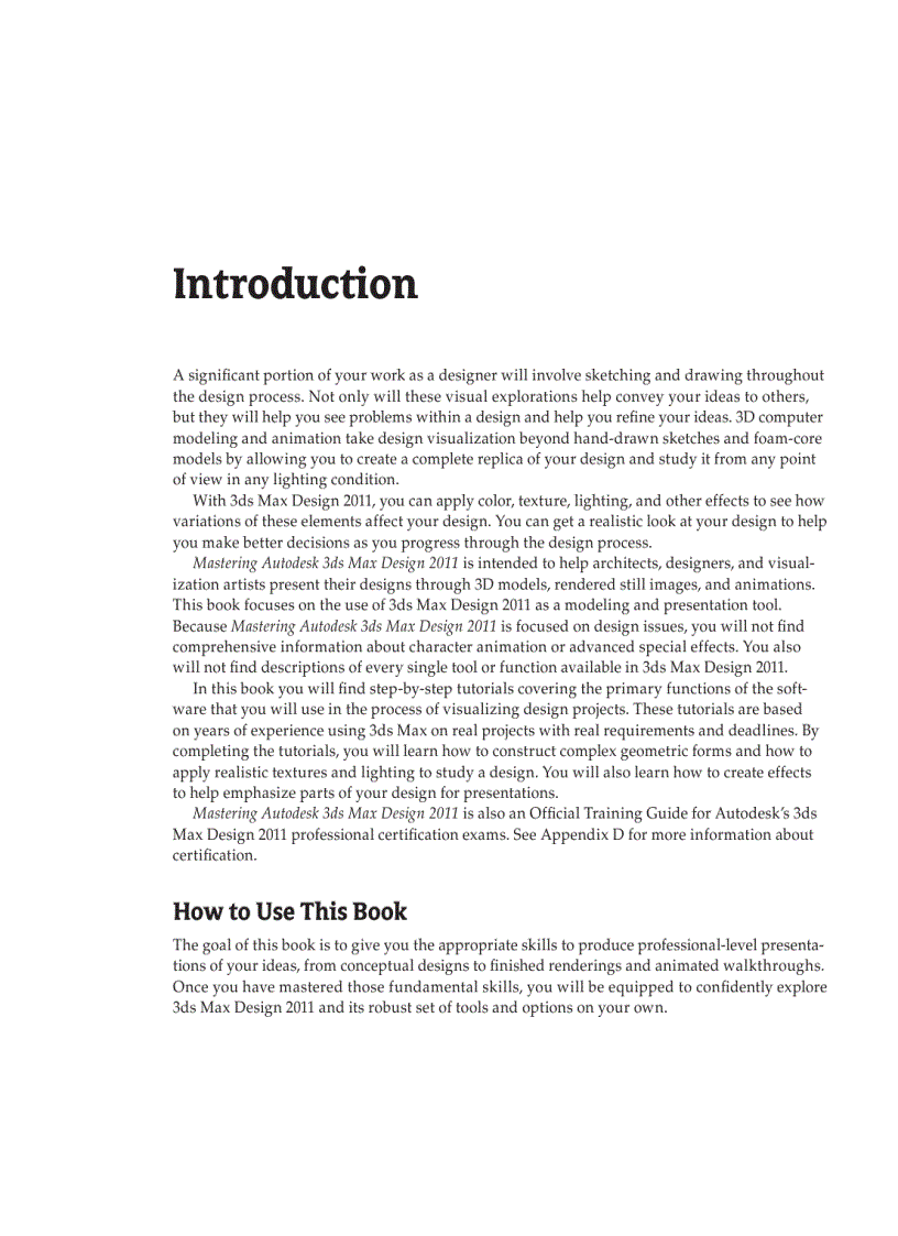 image for page Mastering Autodesk 3ds Max Design 2011