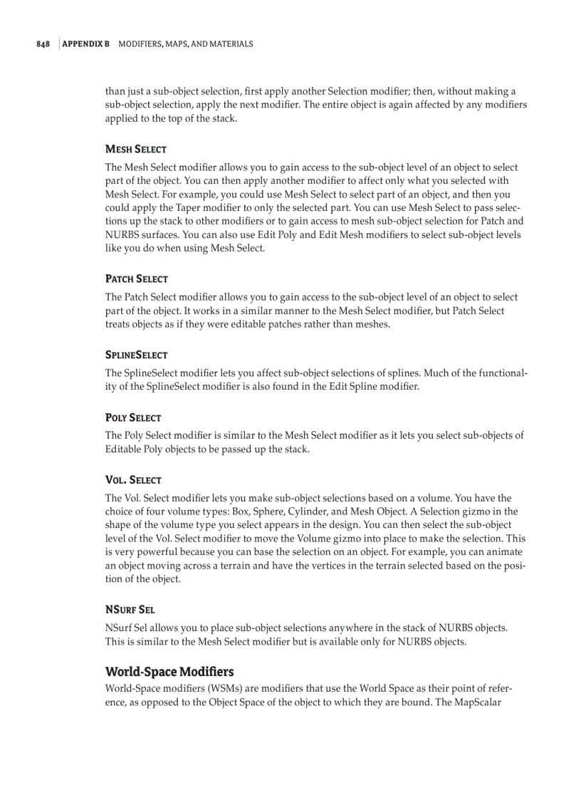 Modifiers Maps and Materials