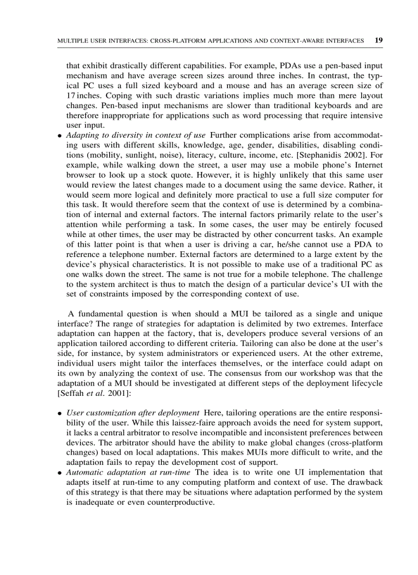 image for page Multiple user interfaces Cross platform applications and context aware interfaces 1