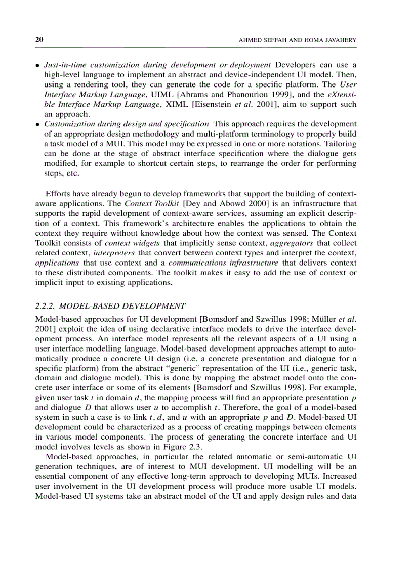 image for page Multiple user interfaces Cross platform applications and context aware interfaces 1