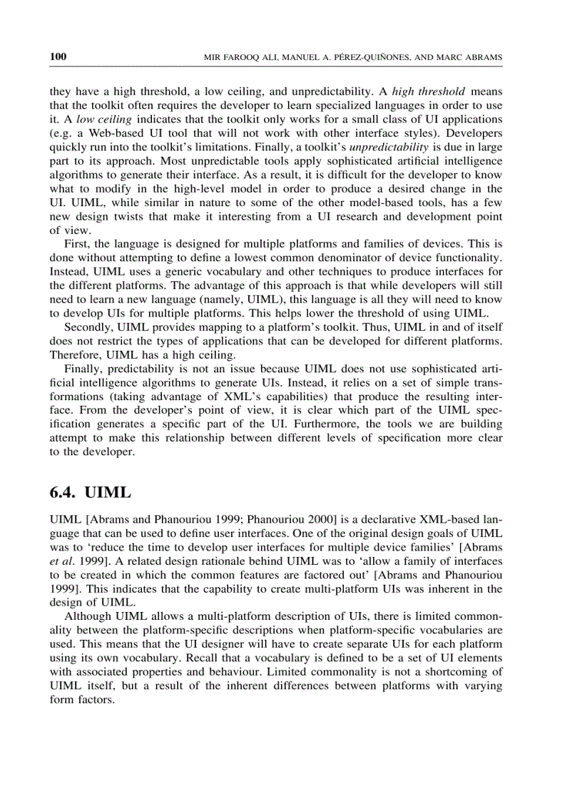 image for page Building multi platform user interfaces with uiml