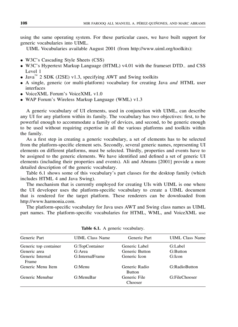 image for page Building multi platform user interfaces with uiml