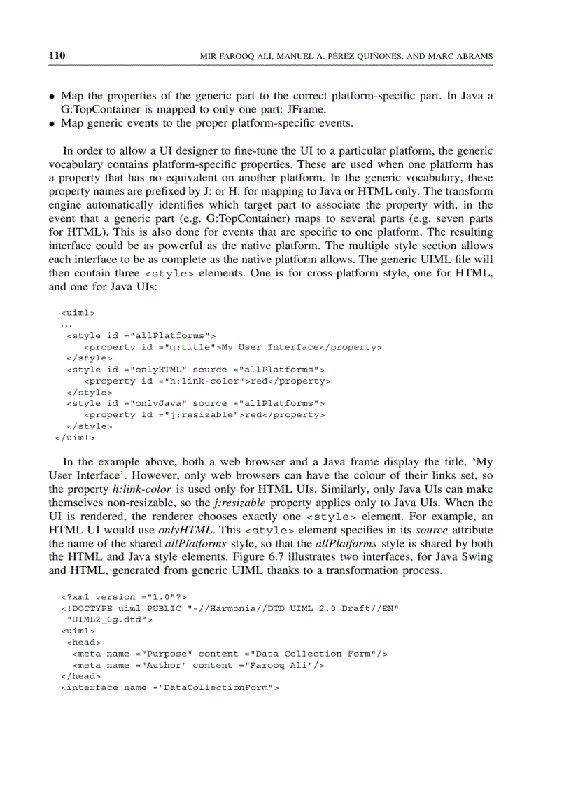 image for page Building multi platform user interfaces with uiml