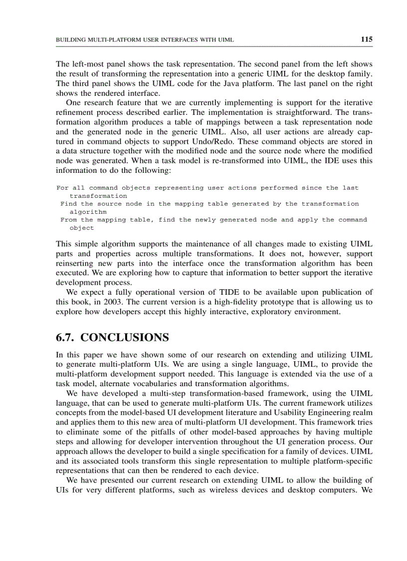 image for page Building multi platform user interfaces with uiml