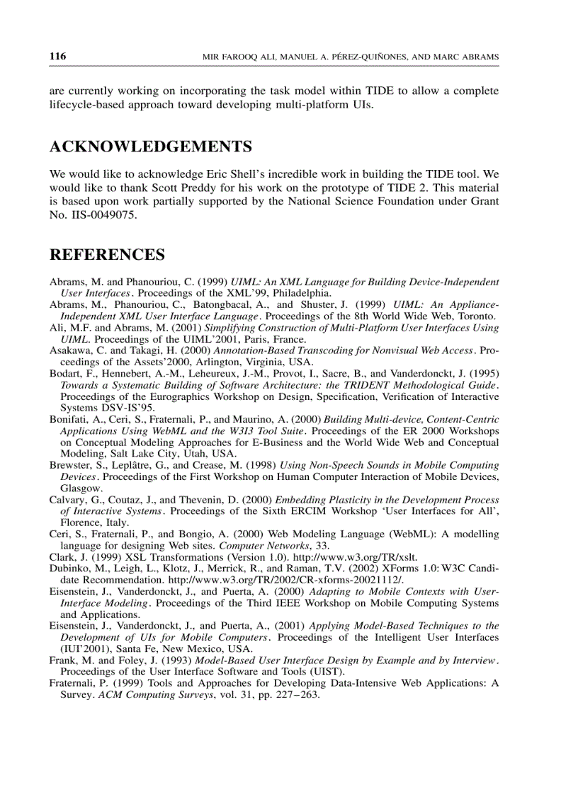 image for page Building multi platform user interfaces with uiml