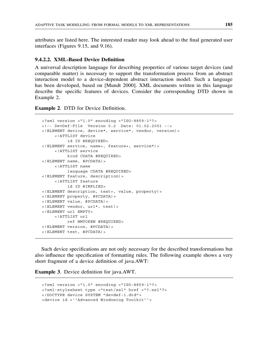 image for page Adaptive task modelling From formal models to xml representations