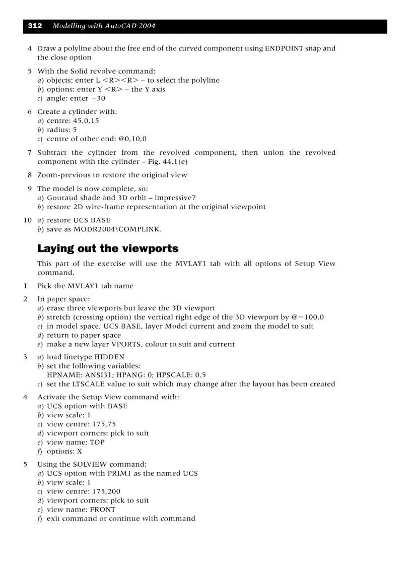 image for page The setup commands