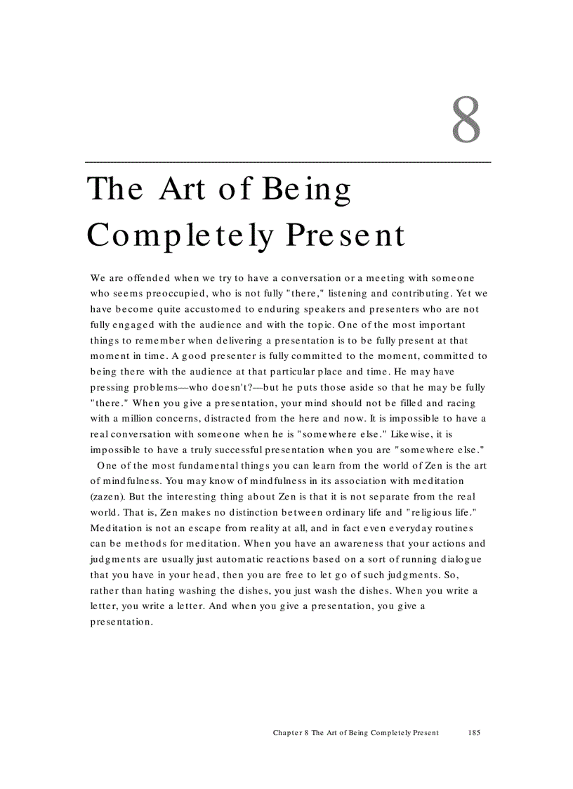 image for page The Art of Being Completely Present
