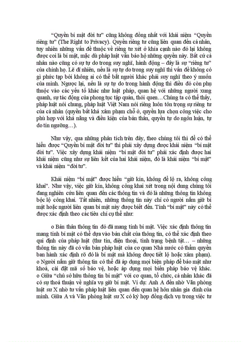image for page Bàn về khái niệm quyền bí mật đời tư