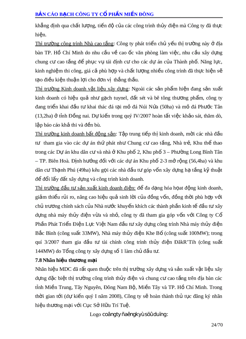 image for page Bản cáo bạch công ty cổ phần miền đông