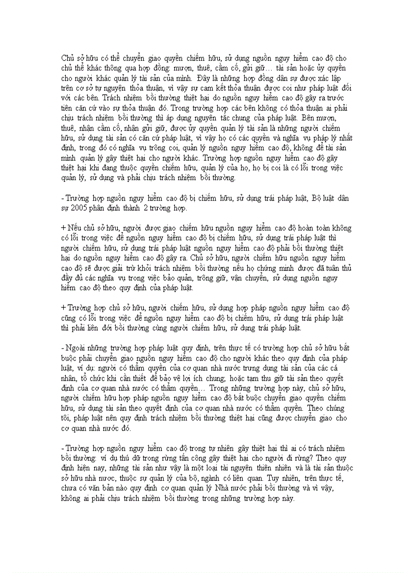 image for page Trách nhiệm bồi thường thiệt hại do nguồn nguy hiểm cao độ gây ra