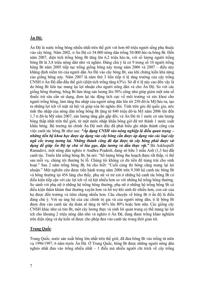 image for page Hiện trạng cây trồng CNSH cây trồng chuyển gen trên toàn cầu năm 2007