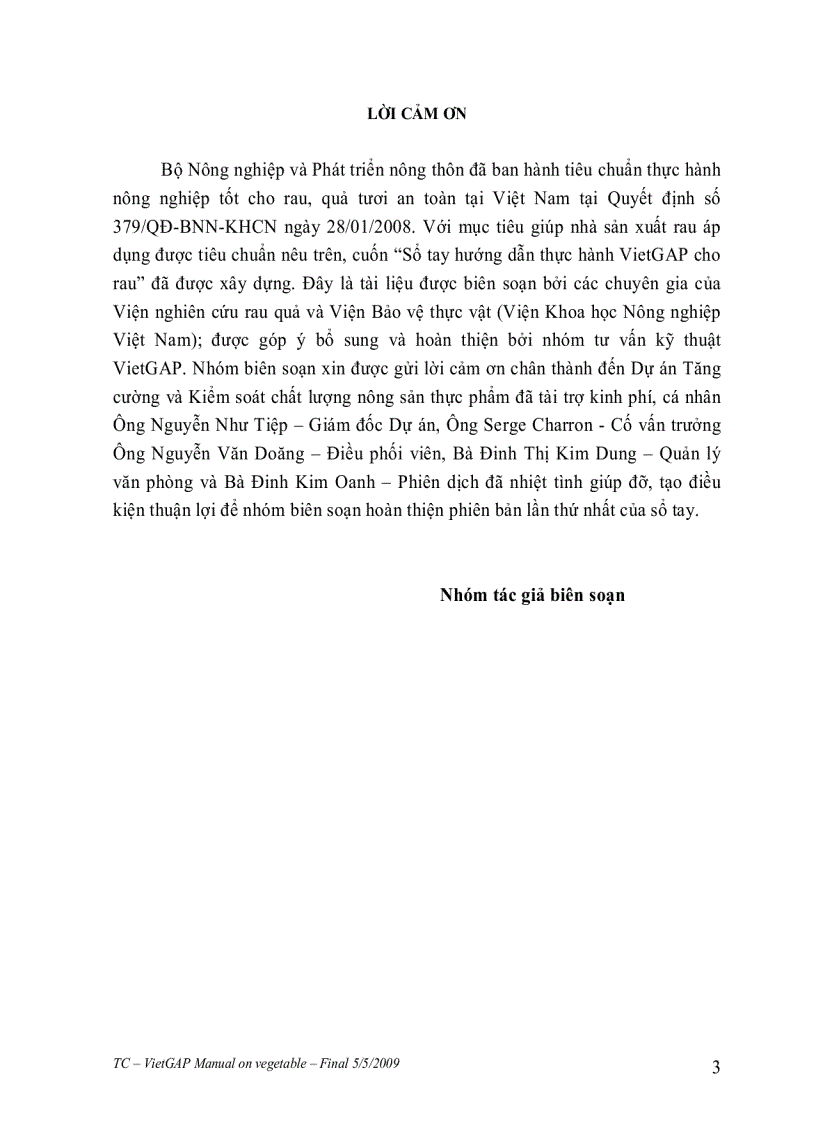 image for page Sổ tay hướng dẫn thực hành VietGAp trên rau